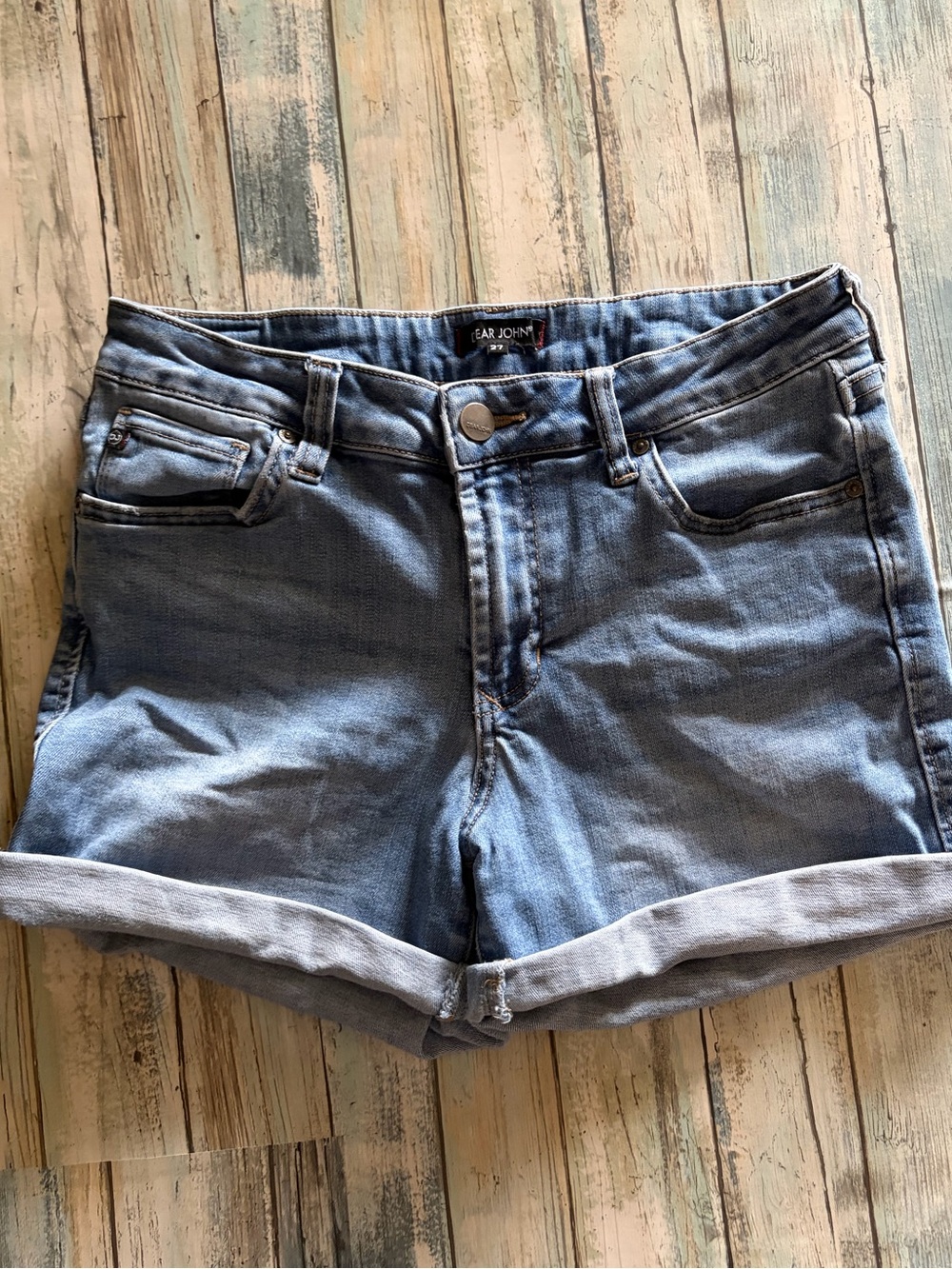 Dear John Light Blue Denim Shorts Size 27
